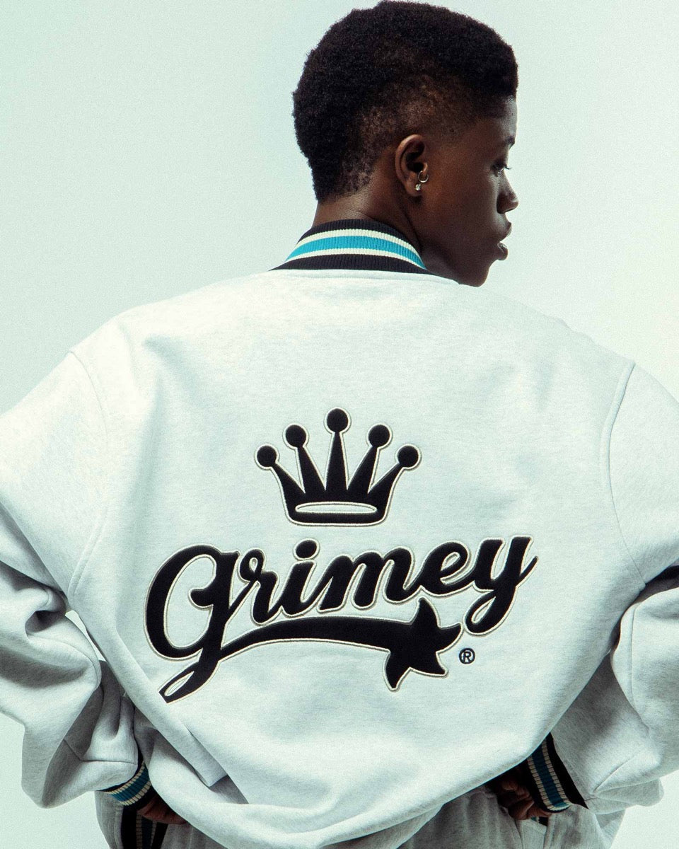 Grimey Madrid Grey Button Fleece Sweatshirt