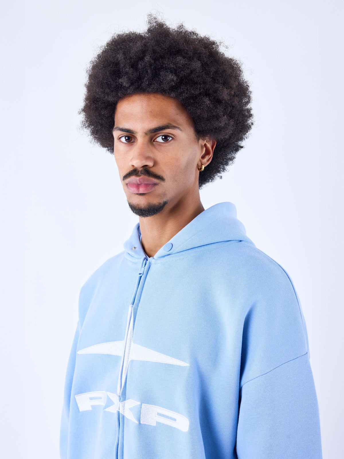 Sudadera con Capucha y Cremallera Essentials Azul Cashmere