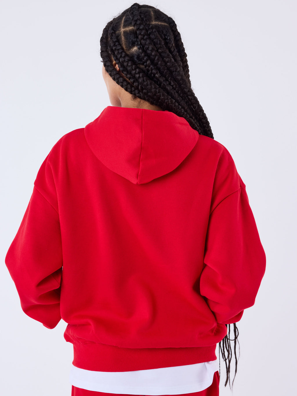 Red Essentials Full-Zip Hoodie