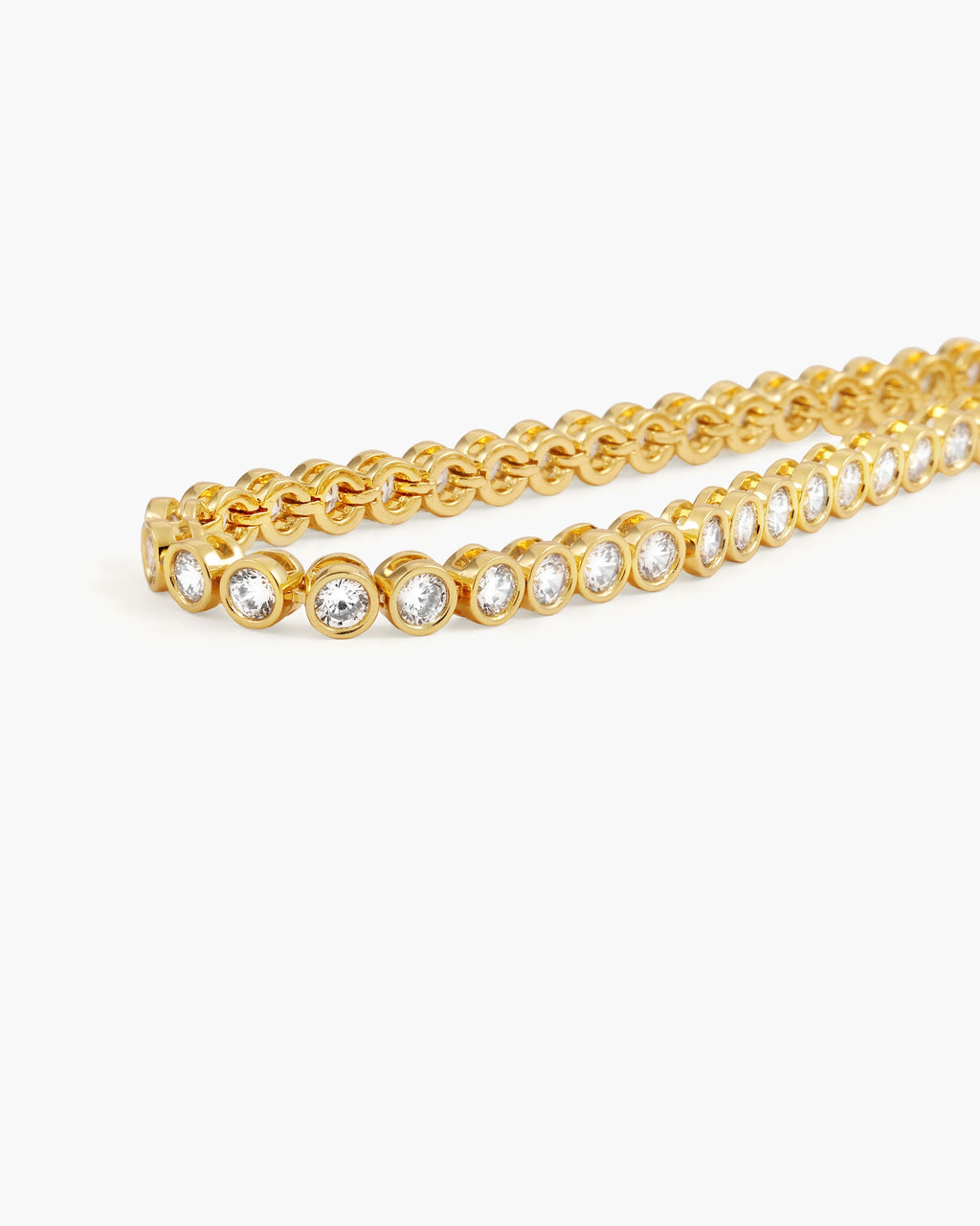 Pulsera de tenis en oro