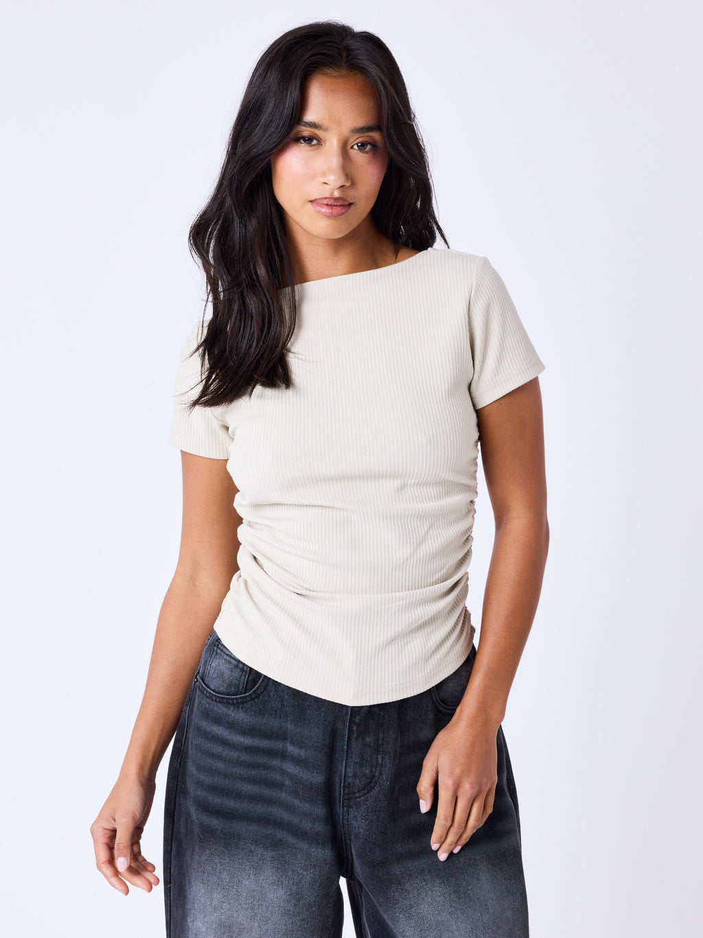 Lily Grey Beige Top