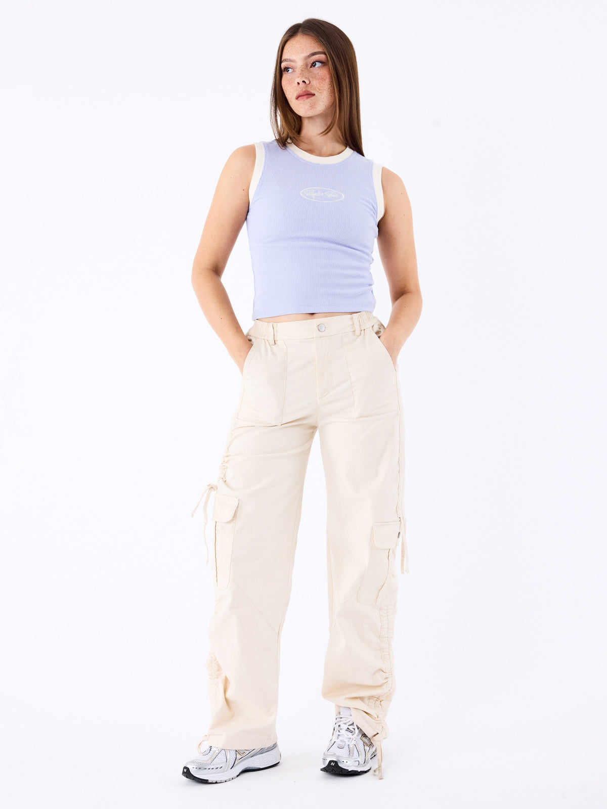 Purple Marl Ribbed Sleeveless Top